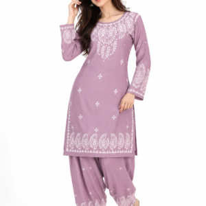 Mauve Chikankari Salwar Suit