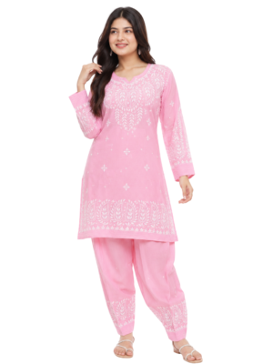 Baby Pink Chikankari Salwar Suit